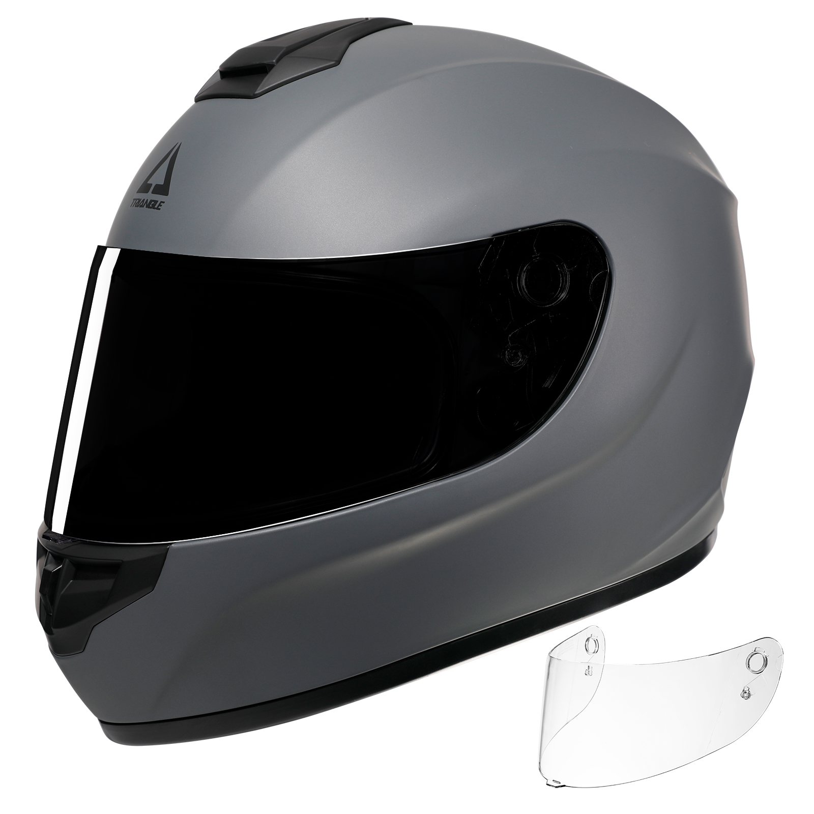 TRIANGLE Motorcycle Helmets Full Face Helmet for Adult Men Women with Tinted and Clear Visor DOT Approved