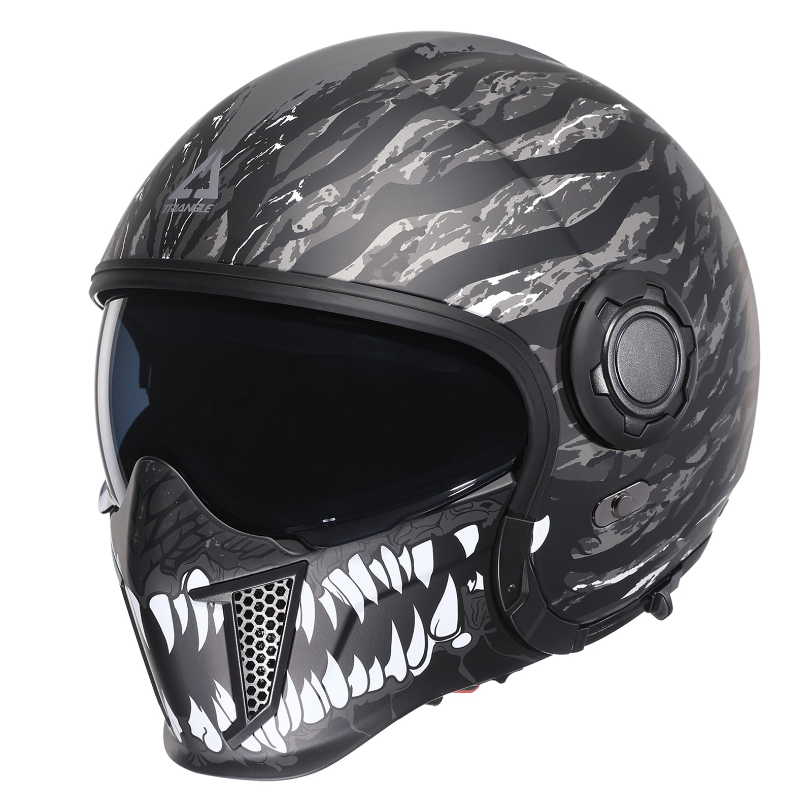 TRIANGLE Open Face Motorcycle Helmet 3/4 Half for Men