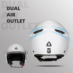 TRIANGLE Open Face Motorcycle Helmet 3/4 Half Helmets with Clear Visor for Men Women DOT Approved