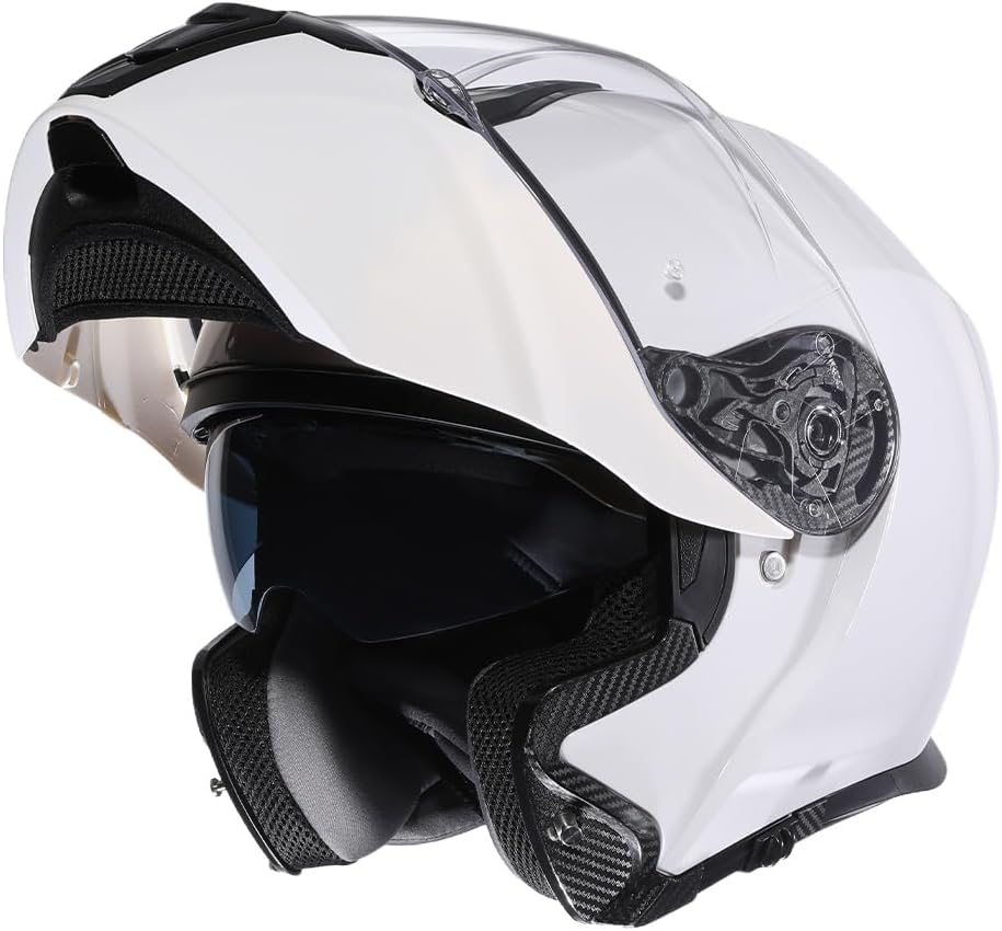 TRIANGLE Flip up Motorcycle Modular Helmet Dual Visor Full Face Helmet for Adult Men and Women DOT Approved